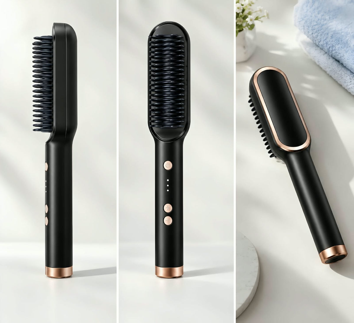 Hair Straightener Brush | Salon-Style Smooth Hair